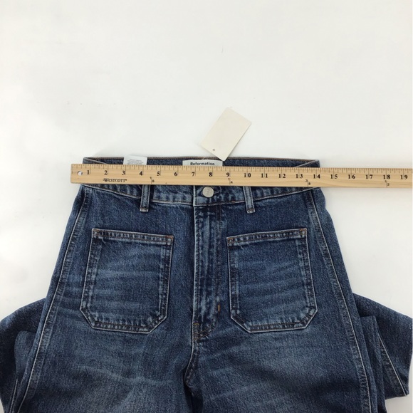 Reformation Dark Blue Flare Jeans - Picture 3 of 5